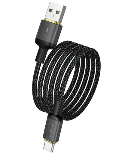 Daten- und Ladekabel USB-A - USB-C HOCO X128 Benefit, 36W, 1m, Schwarz