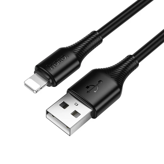 USB-A naar Lightning datakabel en oplaadkabel HOCO X120, 18W, 1m, Zwart