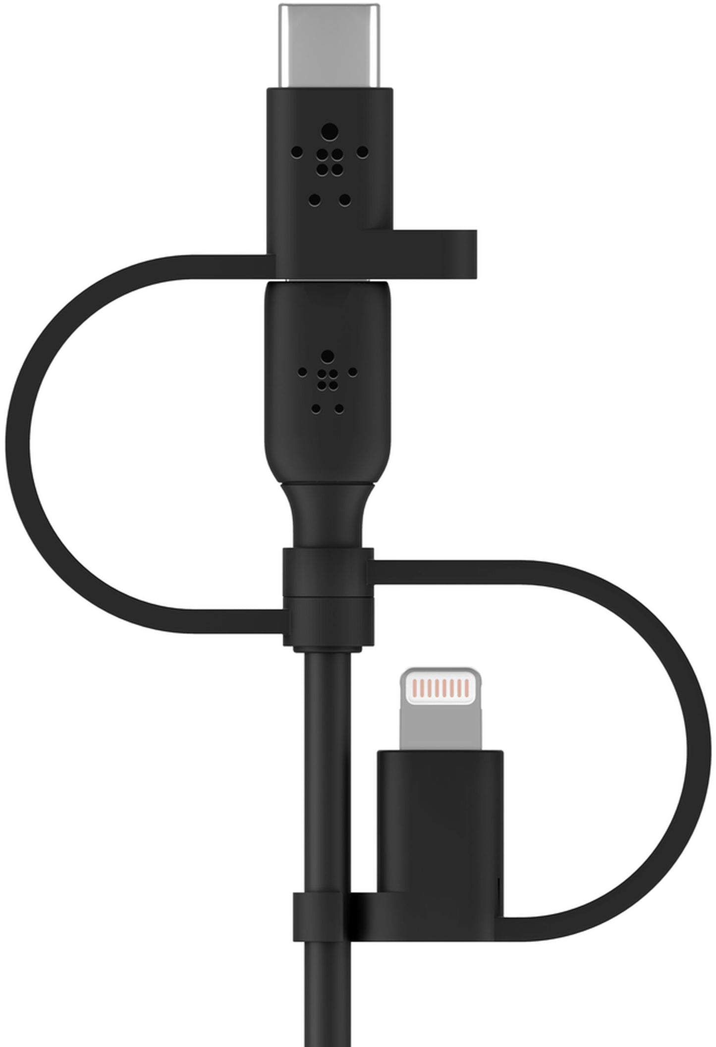 Câble de données et de charge USB-A - Lightning / microUSB / USB-C Belkin BoostCharge, 1m, Noir CAC001bt1MBK