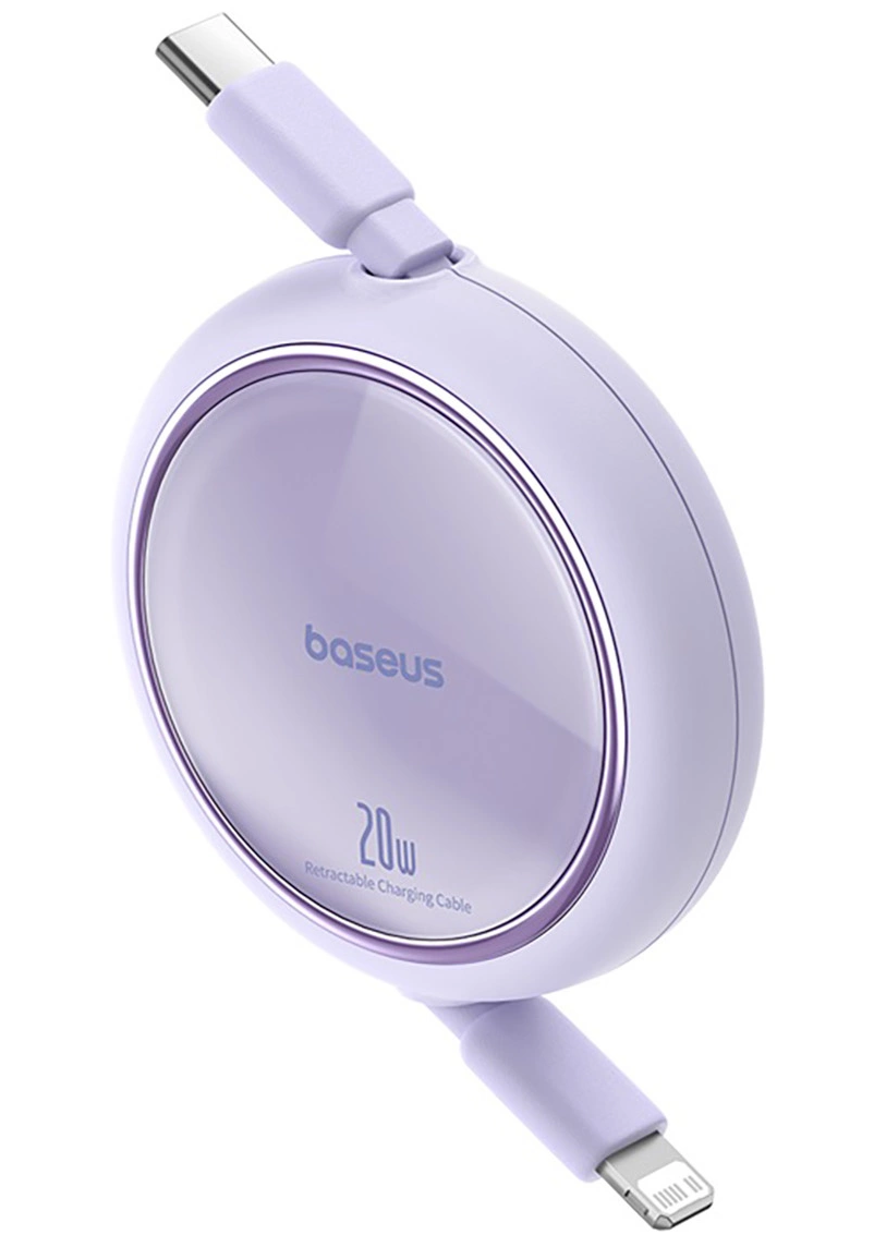 Daten- und Ladekabel USB-C - Lightning Baseus Free2Pull Mini Retractable, 20W, Lila P10364501511-00