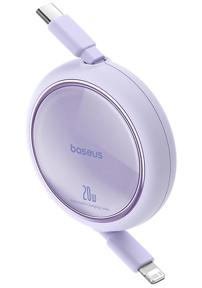 Daten- und Ladekabel USB-C - Lightning Baseus Free2Pull Mini Retractable, 20W, Lila P10364501511-00