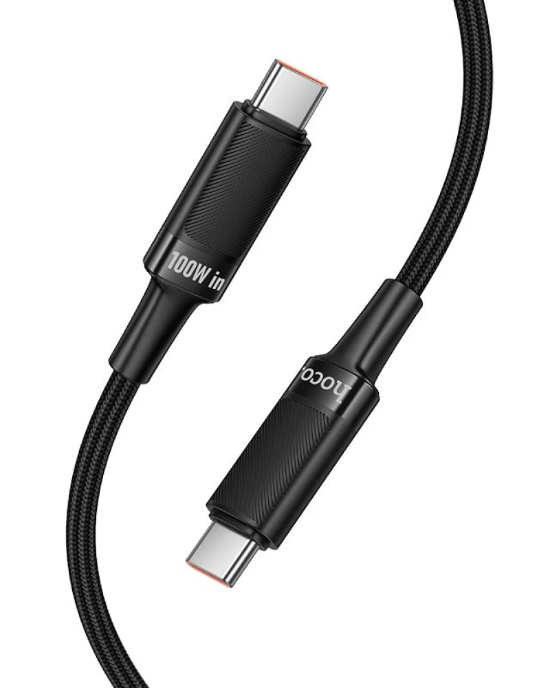 Câble de données et de charge USB-C - USB-C HOCO U153 Extreme, 100W, 1,2m, Noir