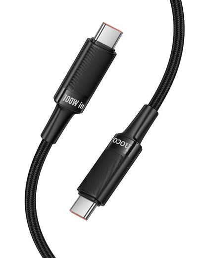 Câble de données et de charge USB-C - USB-C HOCO U153 Extreme, 100W, 1,2m, Noir