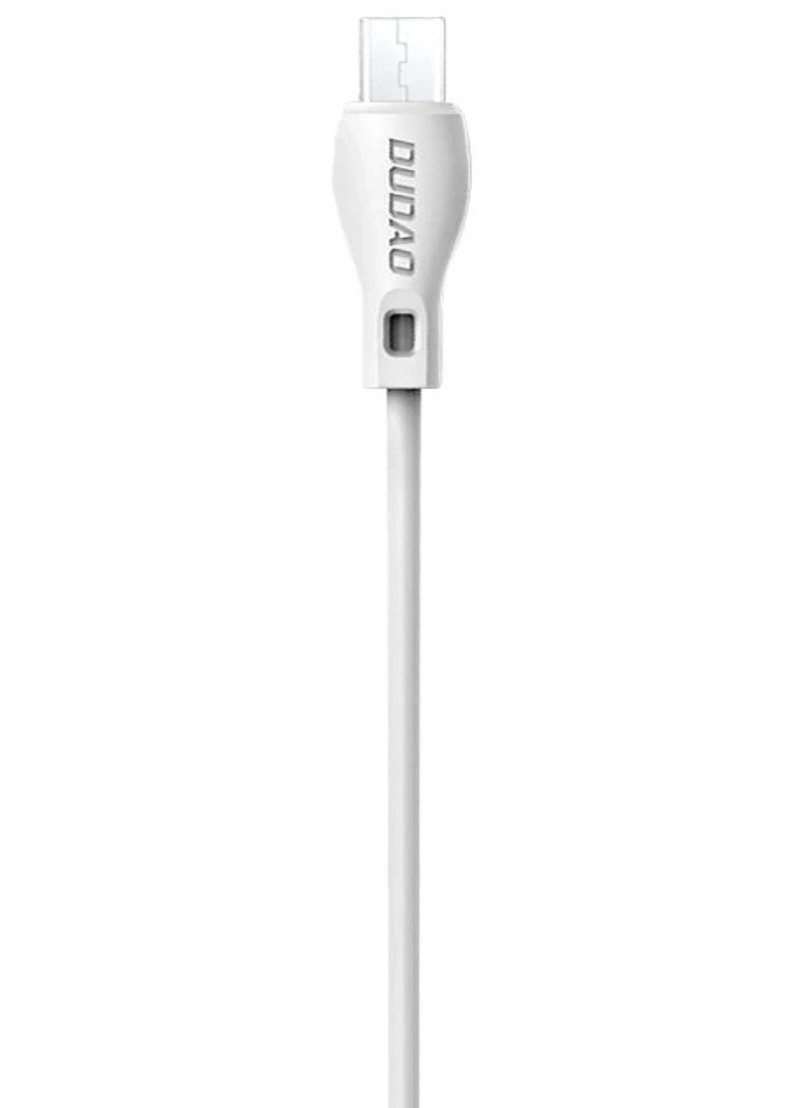 USB-A - microUSB Dudao L4M Data- en Oplaadkabel, 18W, 1m, Wit