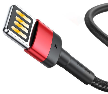 Gegevens- en oplaadkabel USB-A - Lightning Baseus Cafule, 18W, 1m, Rood CALKLF-G91 