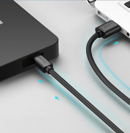 USB-A - miniUSB Daten- und Ladekabel UGREEN US132, 2m, Schwarz