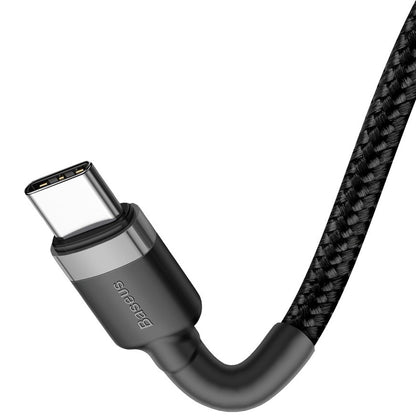 USB-C data- en oplaadkabel - USB-C Baseus Cafule, 60W, 2m, Zwart CATKLF-HG1