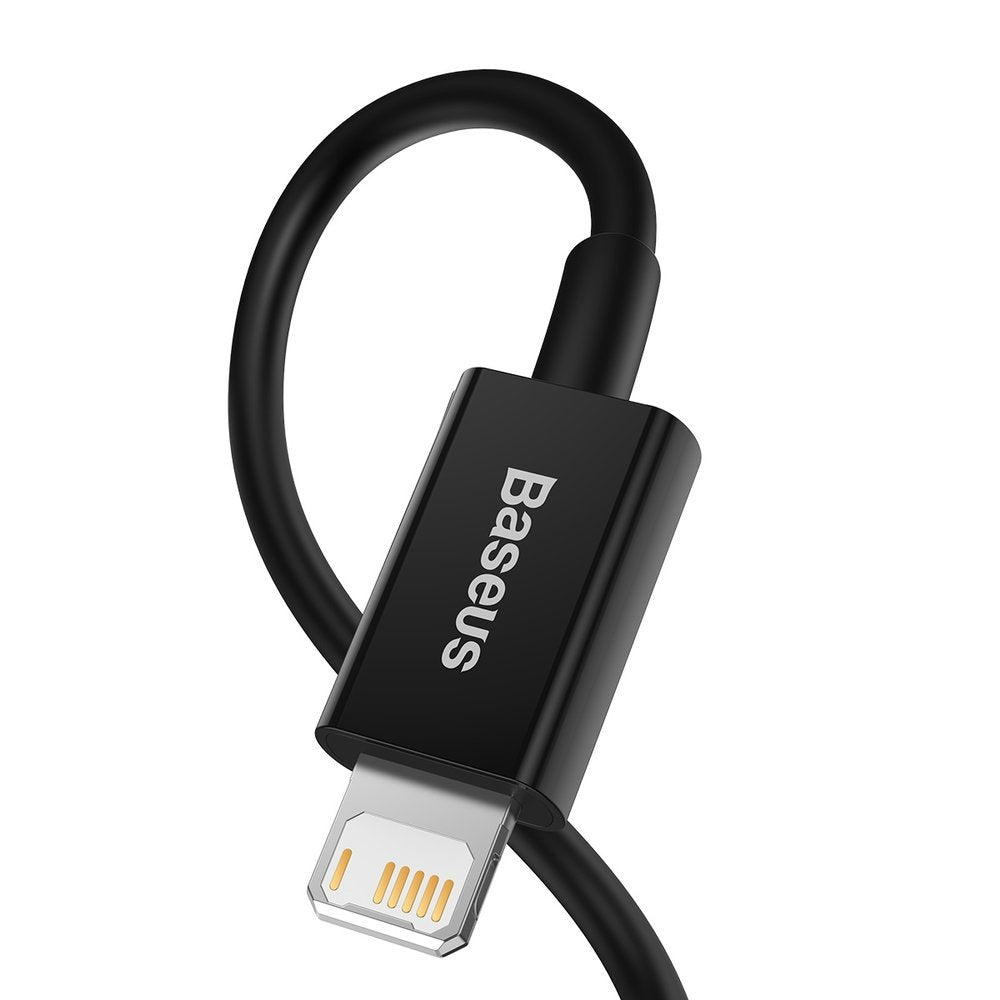 Gegevens- en oplaadkabel USB-A - Lightning Baseus Superior Series, 20W, 2m, Zwart CALYS-C01