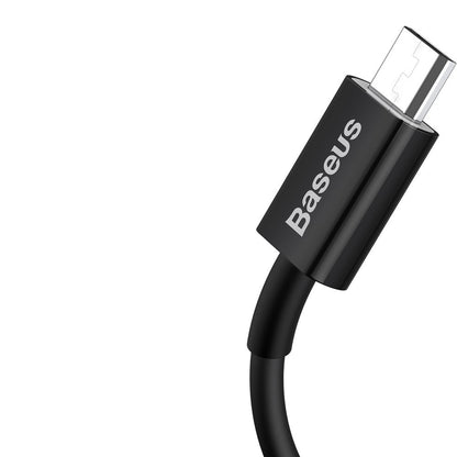 Baseus Superior-serie USB-A naar microUSB data- en oplaadkabel, 18 W, 2 m, zwart CAMYS-A01 