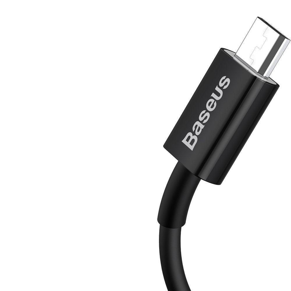 Data- en oplaadkabel USB-A - microUSB Baseus Superior Series, 18W, 1m, Zwart CAMYS-01