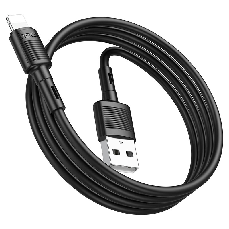 Daten- und Ladekabel USB-A - Lightning HOCO X83 Victory, 18W, 1m, Schwarz