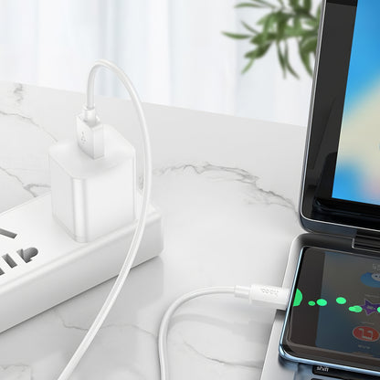 Câble de données et de charge USB-A - USB-C HOCO X96, 27W, 1m, Blanc