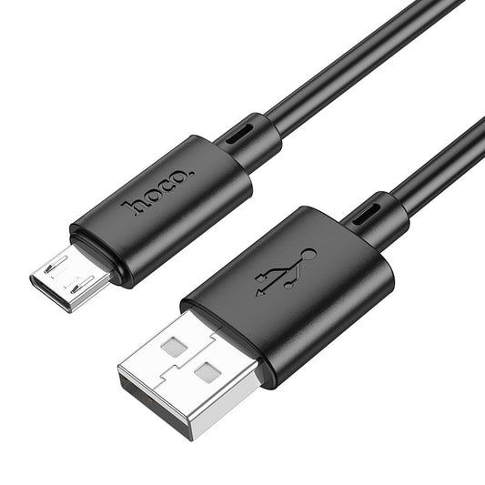 HOCO X88 USB-A - microUSB data- en oplaadkabel, 18W, 1m, Zwart 