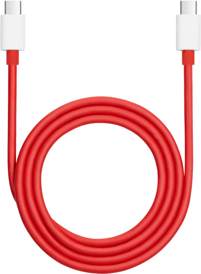 USB-C Data- en oplaadkabel - USB-C OnePlus DL152, 150W, 1m, Rood 5461100529