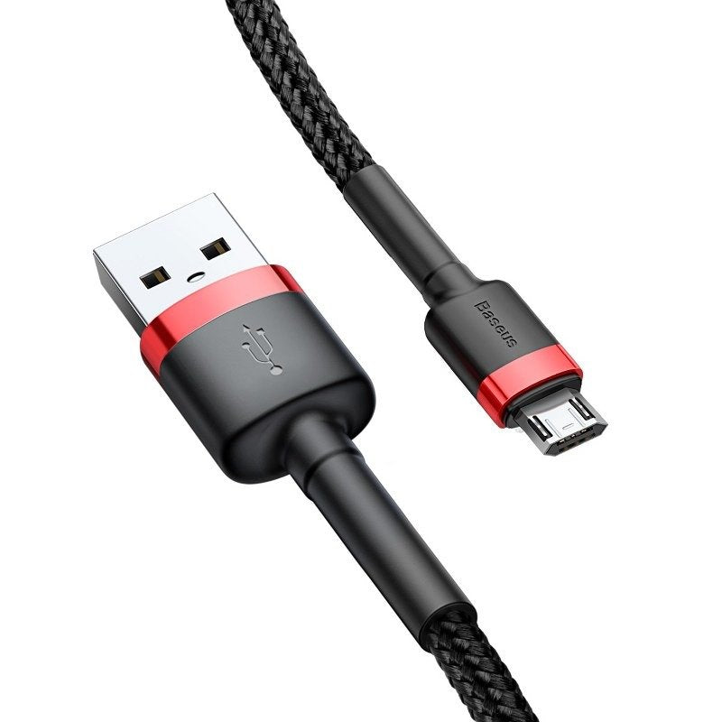 Data- en oplaadkabel USB-A - microUSB Baseus Cafule, 18W, 3m, Rood CAMKLF-H91 