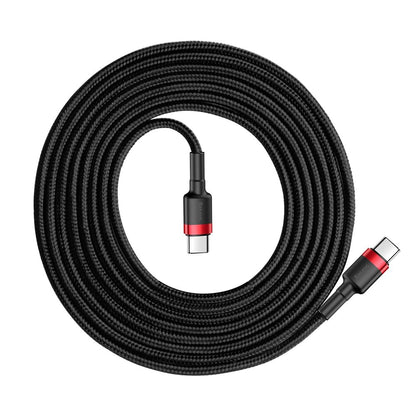 USB-C data- en oplaadkabel - USB-C Baseus Cafule, 60W, 2m, Rood CATKLF-H91 