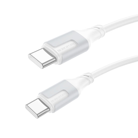 USB-C Data en Oplaadkabel - USB-C Borofone BX101 Creator, 60W, 1m, Wit