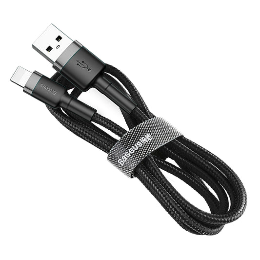 Gegevens- en oplaadkabel USB-A - Lightning Baseus Cafule, 18W, 1,5m, Grijs CALKLF-CG1 