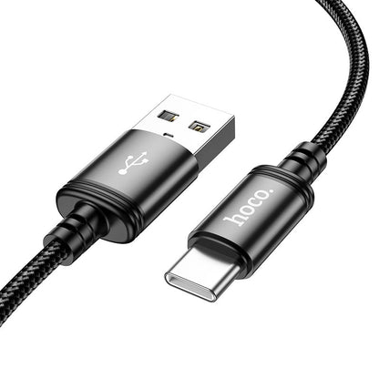 Daten- und Ladekabel USB-A - USB-C HOCO X91, 18W, 3m, Schwarz