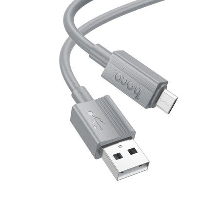 Câble de Données et de Charge USB-A - microUSB HOCO X107, 18W, 1m, Gris