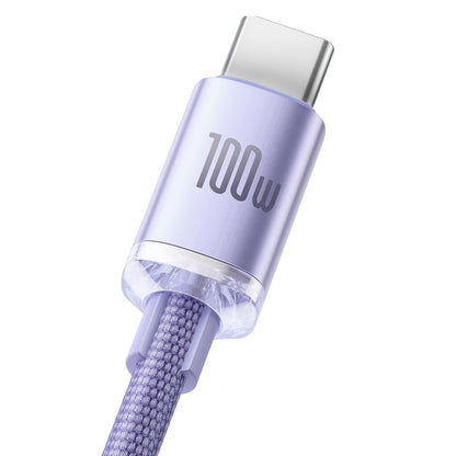 USB-A à USB-C Baseus Crystal Shine Series, 100W, 1.2m, Purple CAJY000405 