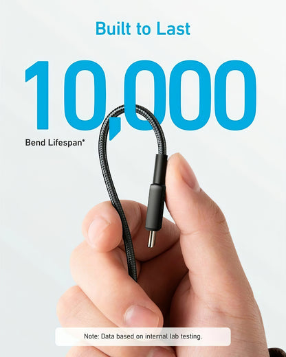 USB-C Data- en Oplaadkabel - USB-C Anker 322, 60W, 0.9m, Zwart A81F5G11