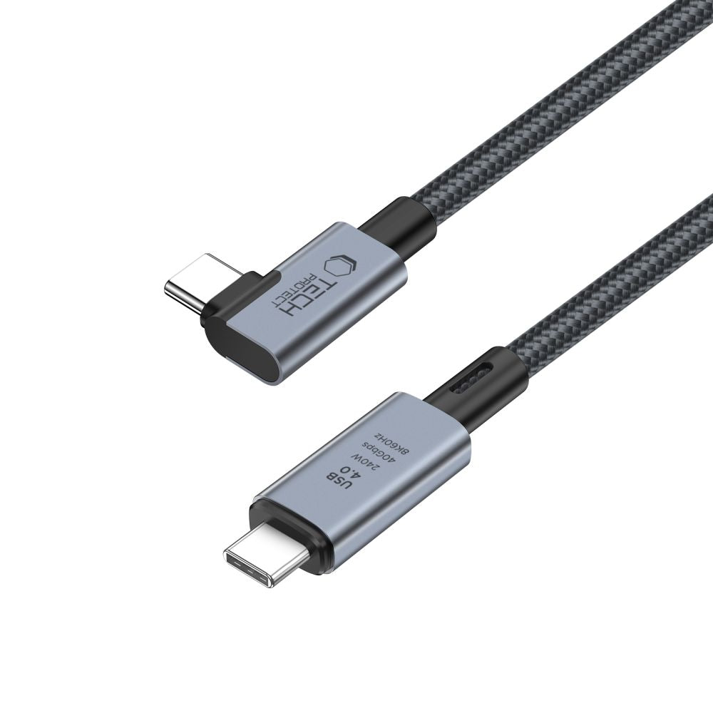 USB-C data- en oplaadkabel - USB-C Tech-Protect Ultraboost Max L, 240W, 1,5m, Grijs 