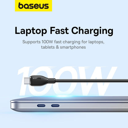 USB-C data- en oplaadkabel - USB-C Baseus Pudding, 100W, 1,2 m, zwart P10355702111-00 