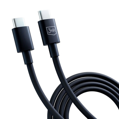 USB-C data- en oplaadkabel - USB-C 3MK Hyper, 100W, 1,2 m, zwart 