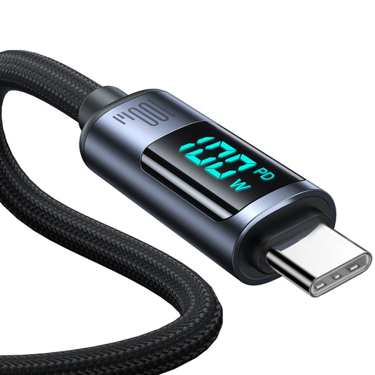 USB-C Daten- und Ladekabel - USB-C Joyroom S-A16 Prism Display, 100W, 1.2m, Schwarz