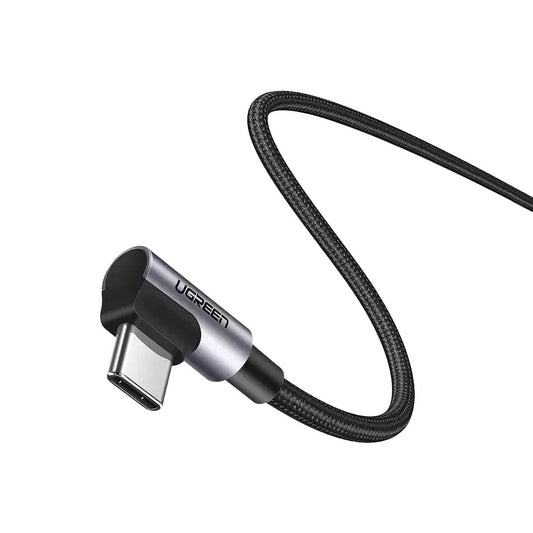 Câble de Données et de Charge USB-C - USB-C UGREEN US335 Angled, 100W, 2m, Noir