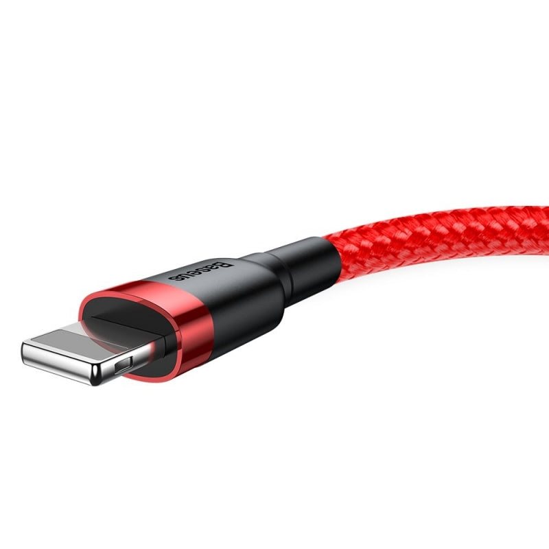 Câble de données et de charge USB-A - Lightning Baseus Cafule, 18W, 0.5m, Rouge CALKLF-A09