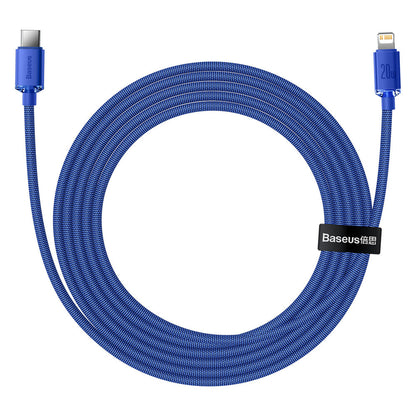 Câble de Données et de Charge USB-C - Lightning Baseus Crystal Shine Series, 20W, 1.2m, Bleu CAJY000203