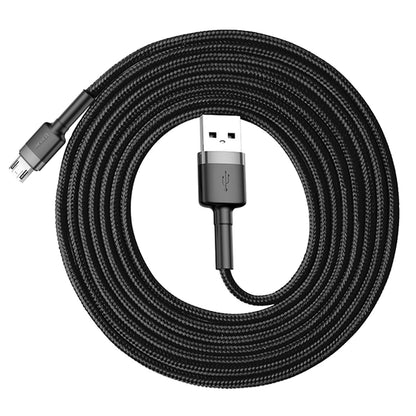 Data- en Oplaadkabel USB-A - microUSB Baseus Cafule, 18W, 2m, Grijs CAMKLF-CG1