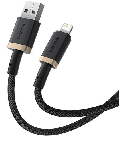 Data- en Oplaadkabel USB-A - Lightning Baseus Dura Series, 18W, 2m, Goud P10377801U01-02