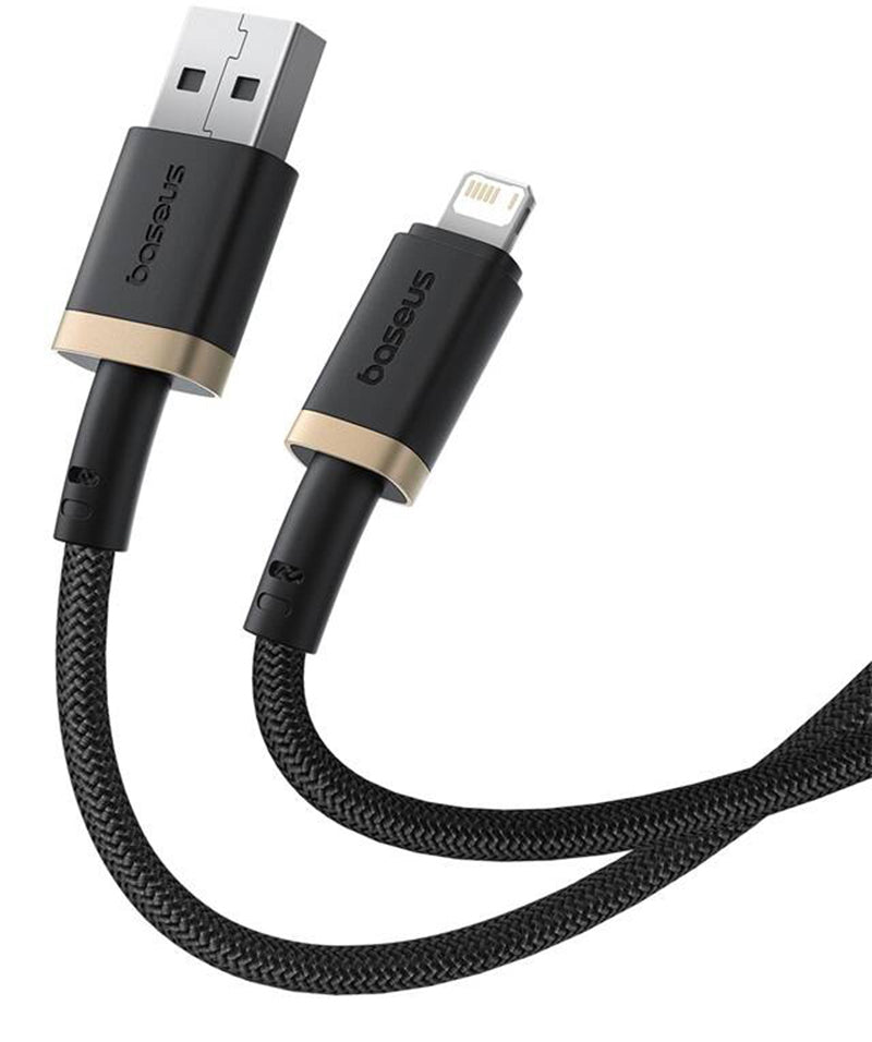 USB-A - Lightning Data en Oplaadkabel Baseus Dura Series, 18W, 1m, Goud P10377801U01-00