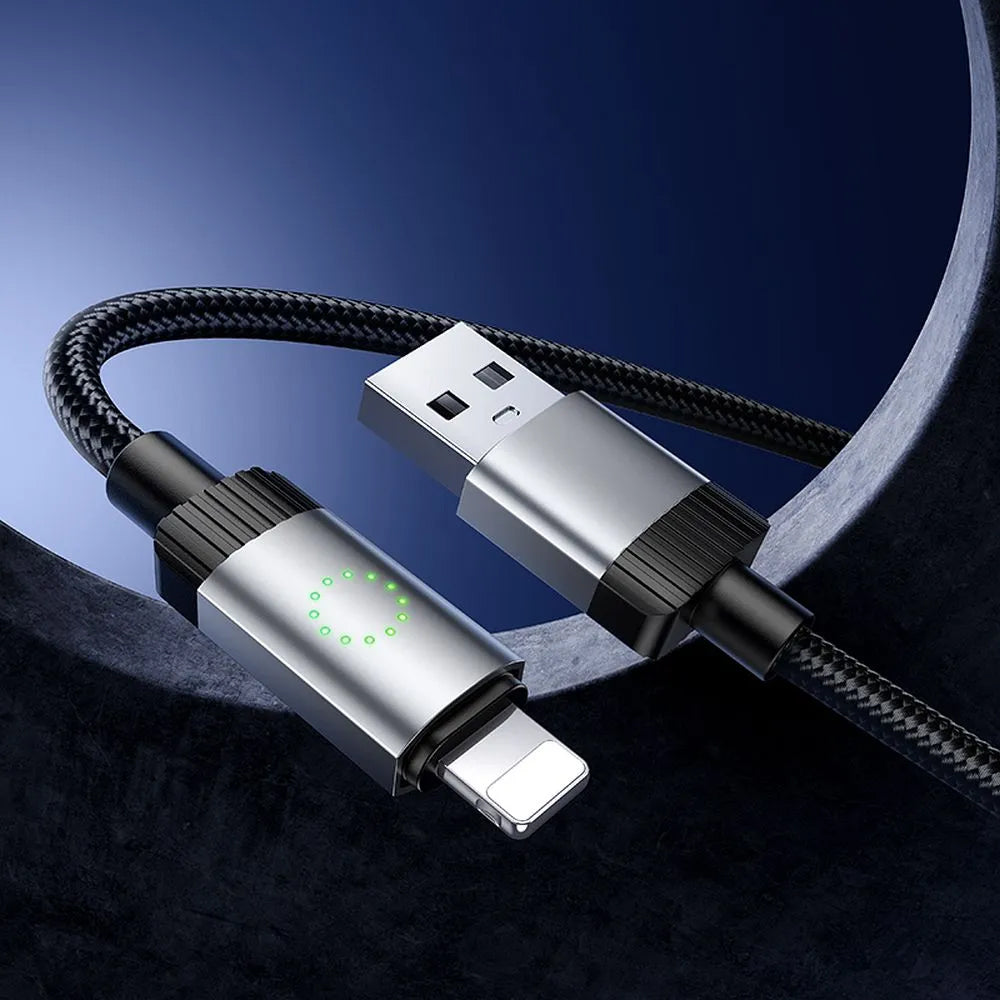 Data- en Oplaadkabel USB-A - Lightning HOCO X117, 18W, 1m, Zwart