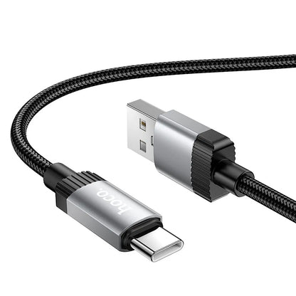 Data- en Oplaadkabel USB-A - USB-C HOCO X117, 60W, 1m, Zwart
