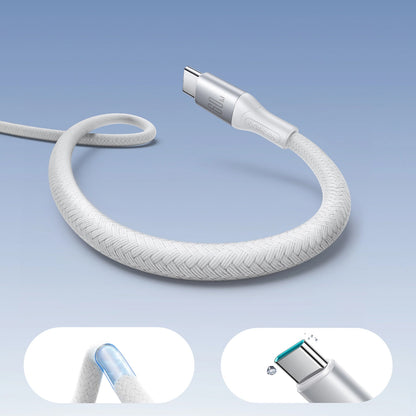 USB-C Data- en Oplaadkabel - USB-C Joyroom S-A28 Flash, 60W, 1m, Wit
