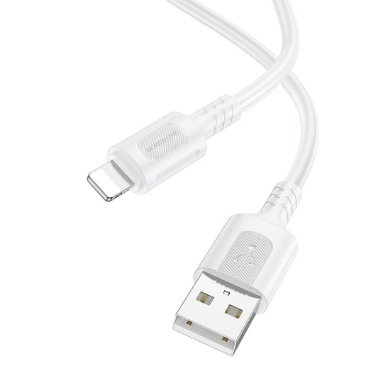 Daten- und Ladekabel USB-A - Lightning Borofone BX111 Feliz, 18W, 1m, Weiß