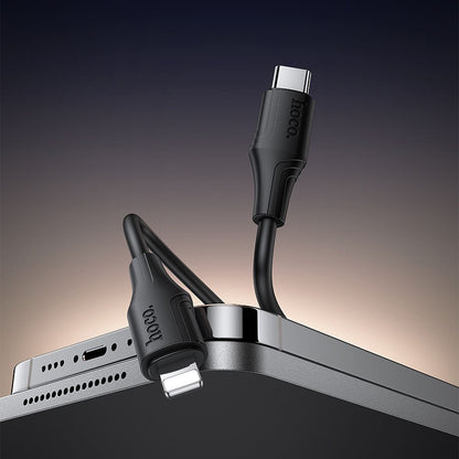 USB-C - Lightning Daten- und Ladekabel HOCO X124, 27W, 1m, Schwarz