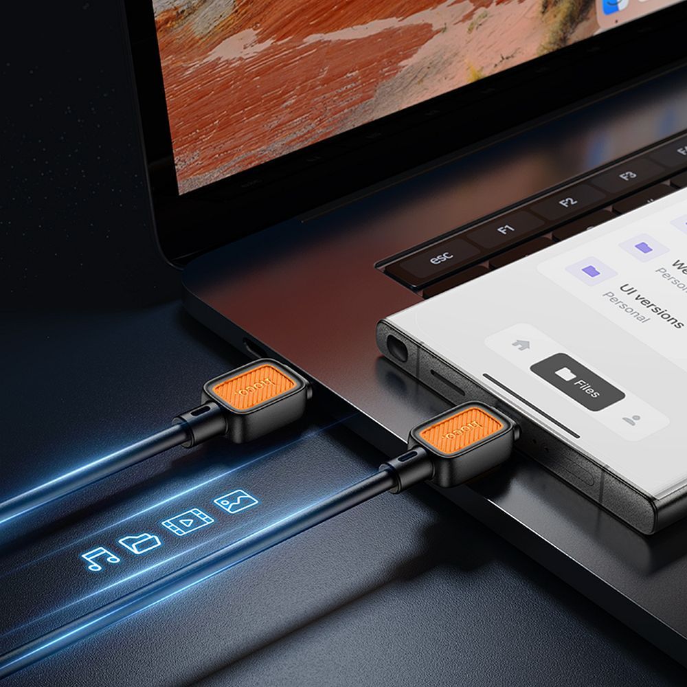 Daten- und Ladekabel USB-C - USB-C HOCO X108, 60W, 1m, Schwarz