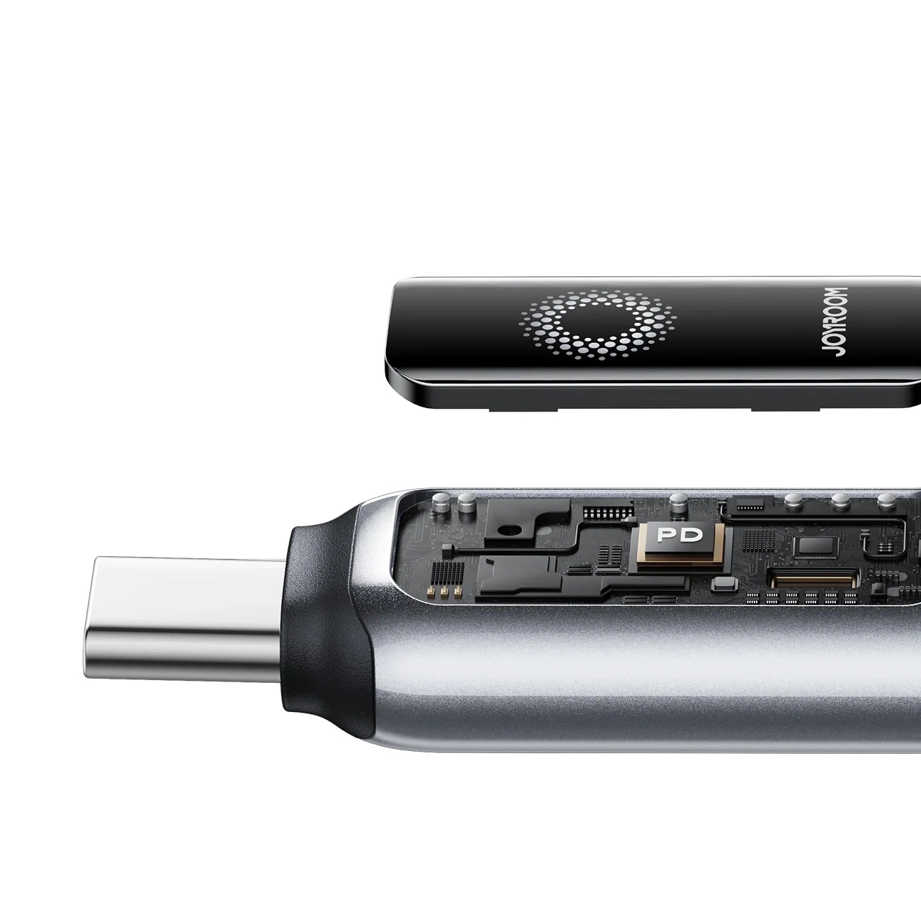 USB-C - Lightning Data- en Oplaadkabel Joyroom S-A55 StarFlight Display, 30W, 1.2m, Zwart