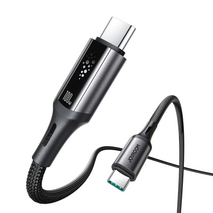 Câble de Données et de Charge USB-C - USB-C Joyroom S-A60 StarTalk, 100W, 1.2m, Noir