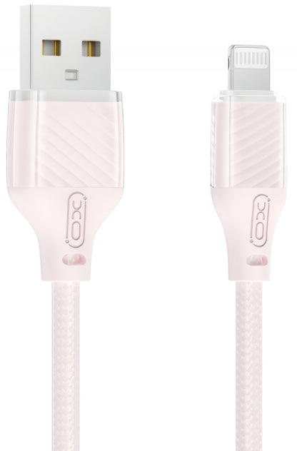 USB-A - Lightning Data en Oplaadkabel XO Design NB291, 18W, 1m, Roze