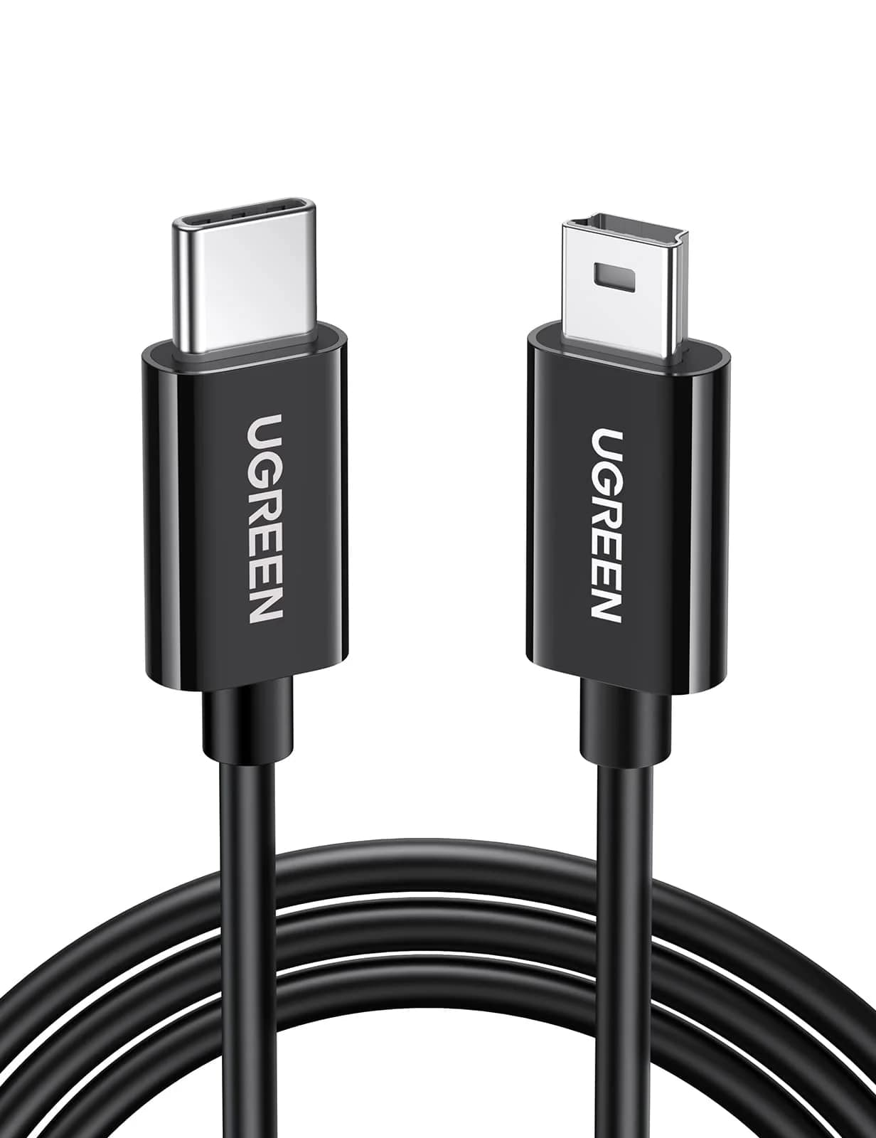 Daten- und Ladekabel USB-C - miniUSB UGREEN US242, 18W, 1m, Schwarz