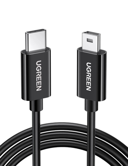 Daten- und Ladekabel USB-C - miniUSB UGREEN US242, 18W, 1m, Schwarz