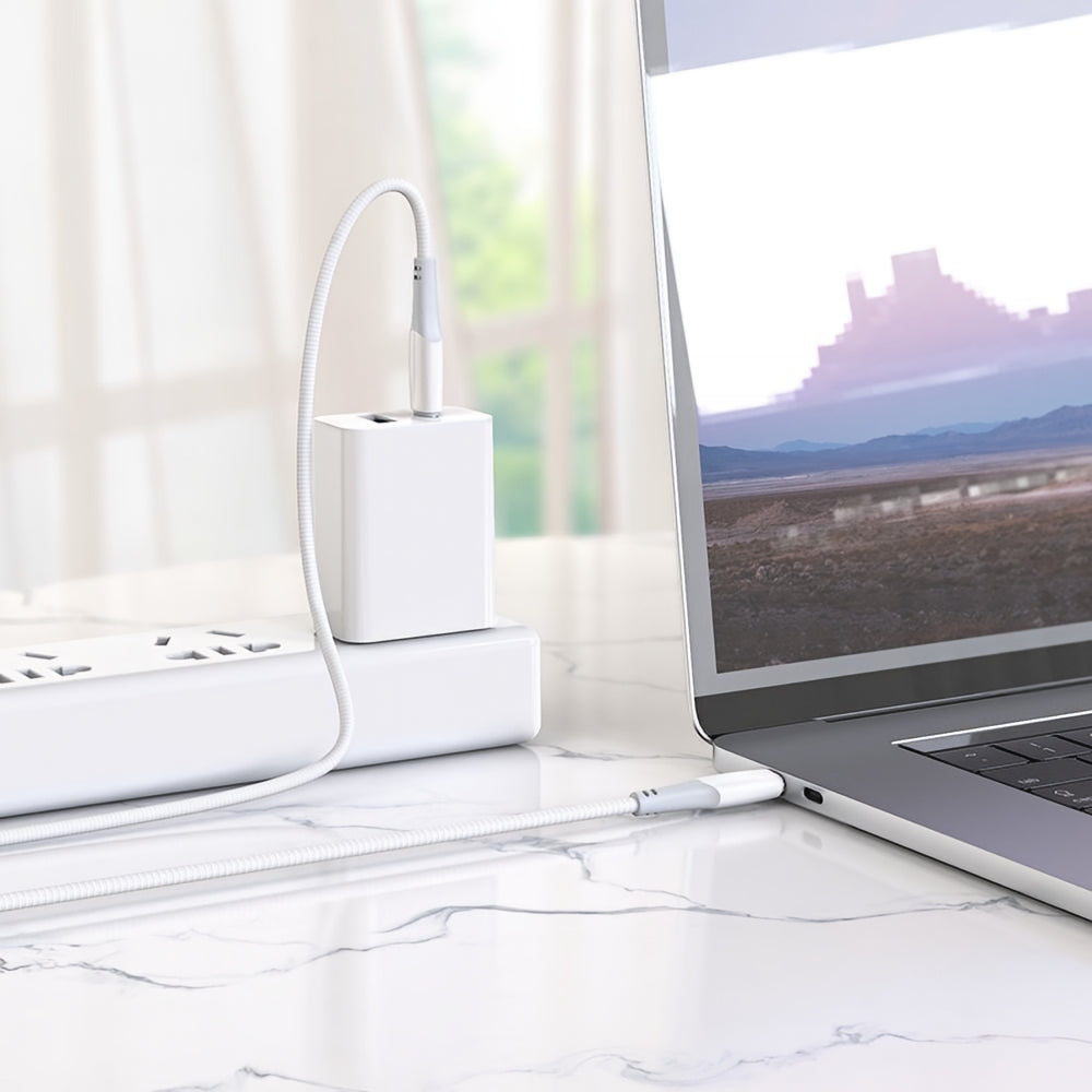USB-C Data en Oplaadkabel - USB-C HOCO X70, 60W, 1m, Wit