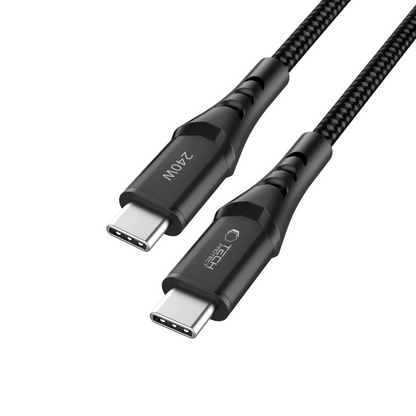 USB-C Data- en Oplaadkabel - USB-C Tech-Protect UB11T Ultraboost, 240W, 1m, Zwart