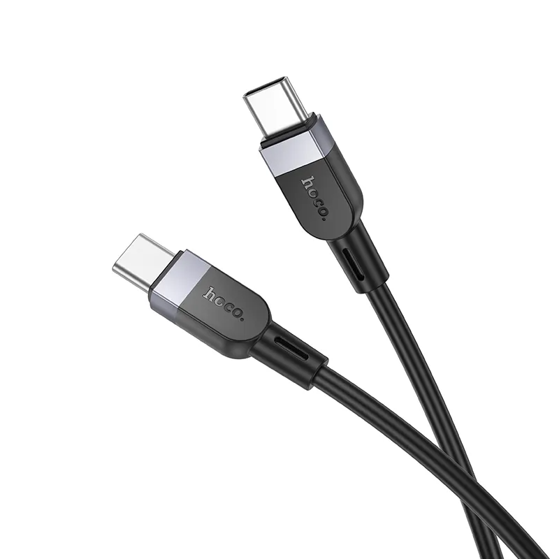Câble de données et de charge USB-C - USB-C HOCO X109, 60W, 2m, Noir